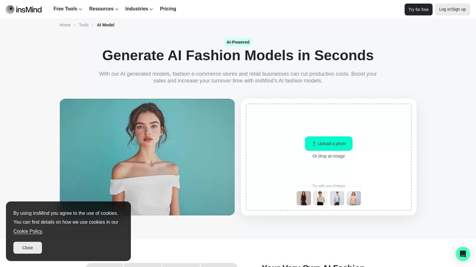 AI Fashion Models (Face Swap) by insMind